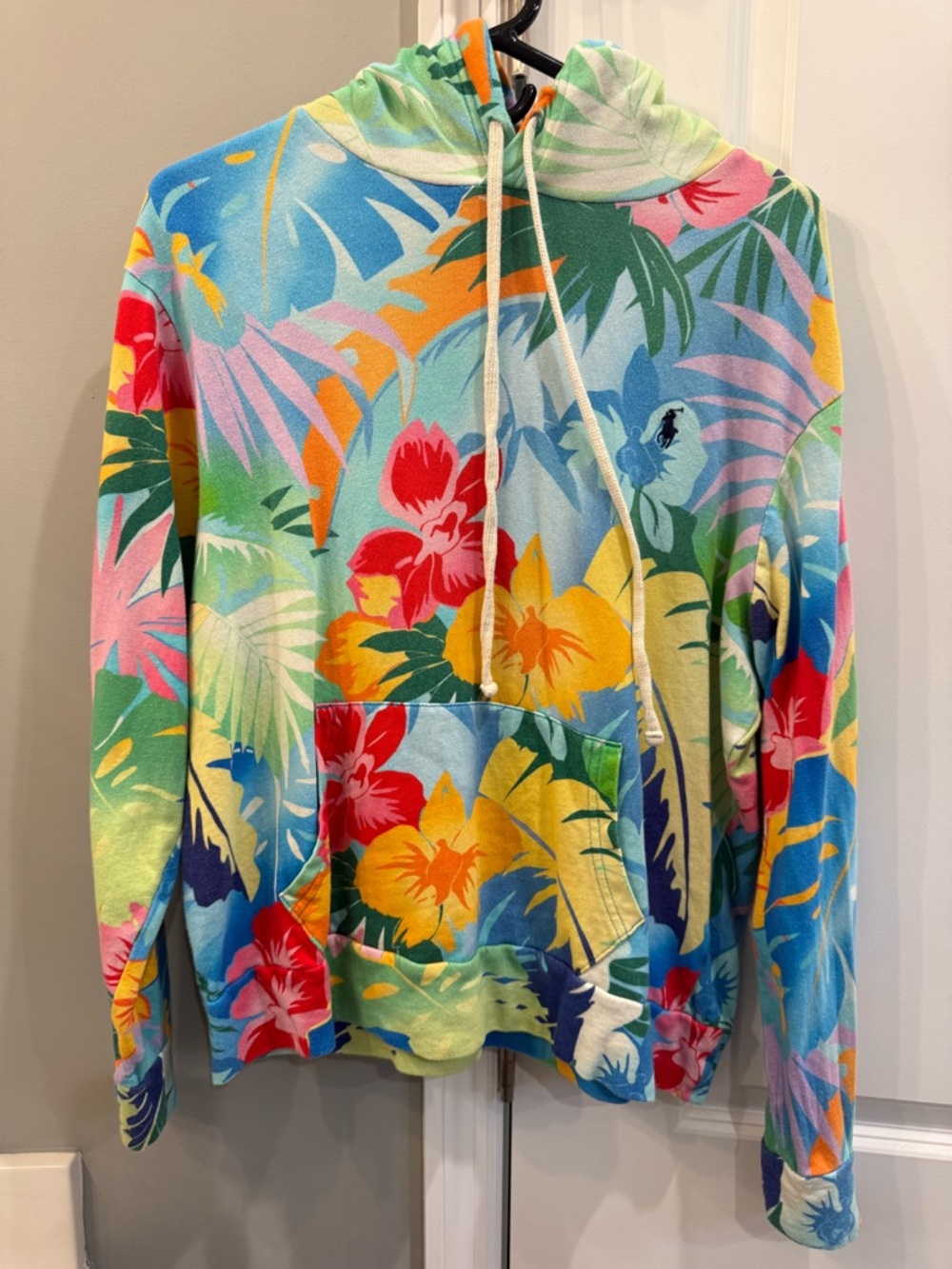 Ralph Lauren Tropical Floral Hoodie in Green, Yellow, Orange
